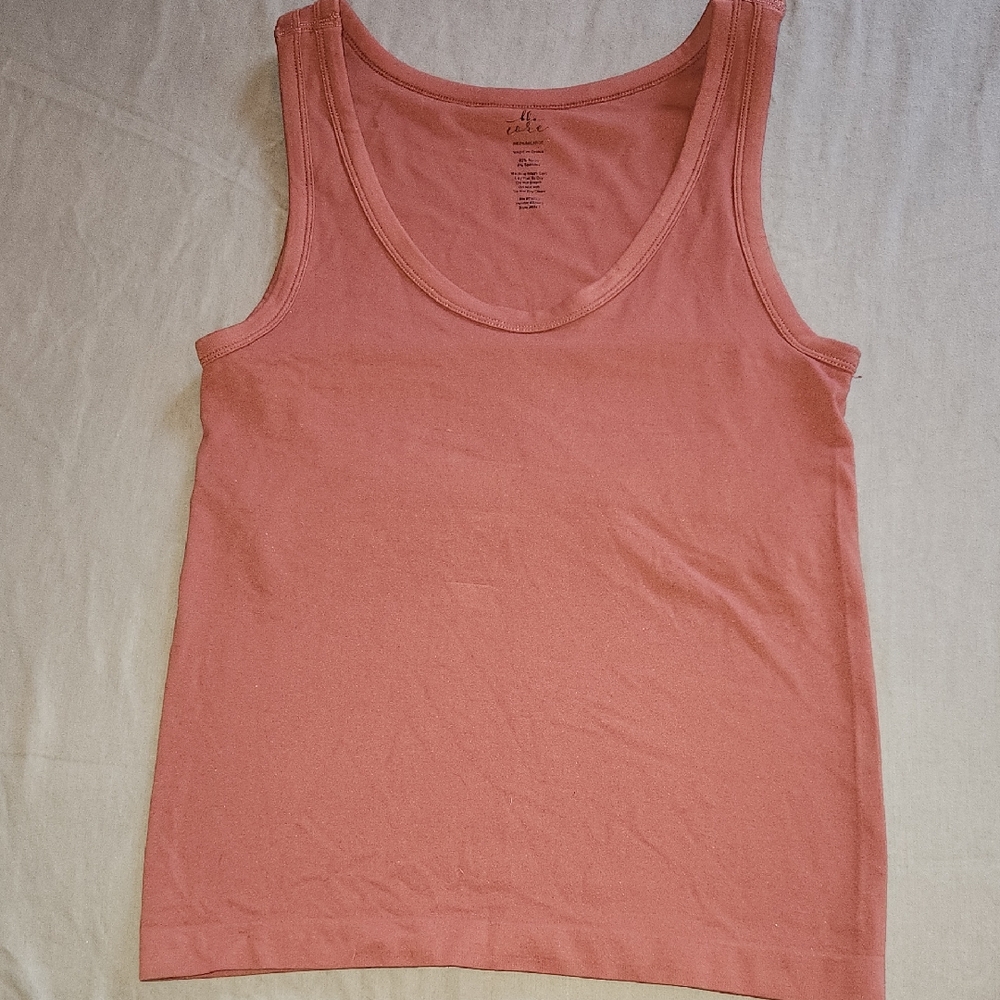Dusty Rose BKE Core Tank Top With Built In Bra Super Soft Size Medium/Large
